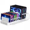 Unitek oplaadstation 10x USB 2.4A 60W wit