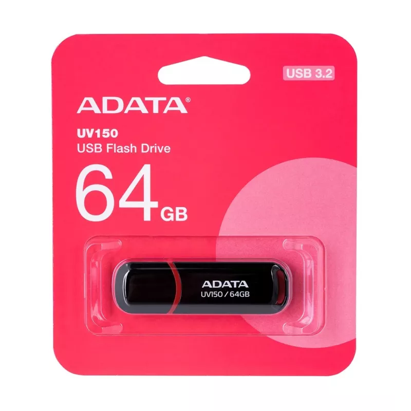 ADATA 64GB DashDrive UV150 USB-flashstation USB Type-A 3.2 Gen 1 (3.1 Gen 1) zwart