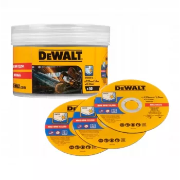 Doorslijpschijf 125 mm x 1 mm, DeWalt, 50-pack