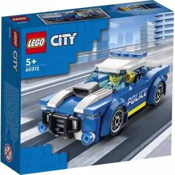 LEGO 60312 City politieauto speelgoed voor kinderen vanaf 5 jaar met agent minifiguur klein cadeau-idee avonturenserie achtervolgingsvoertuig bouwset Single
