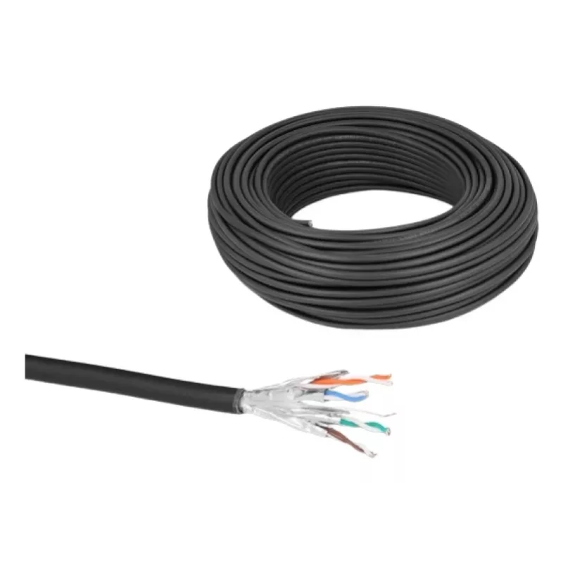 Netwerkkabel DeLOCK 80597 zwart Cat6a U/FTP 50m