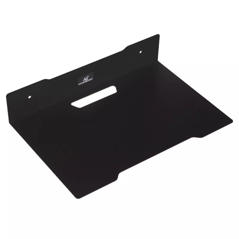 Wandplank voor decoder MACLEAN MC-122, staal, zwart, max. belasting 5 kg, gatafstand 219 mm