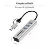 USB 3.0 hub USB-A, SD/microSD-slot, 2in1