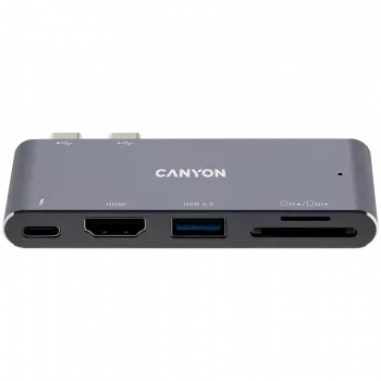CANYON hub DS-5 5in1 Thunderbolt 3 4K space grey