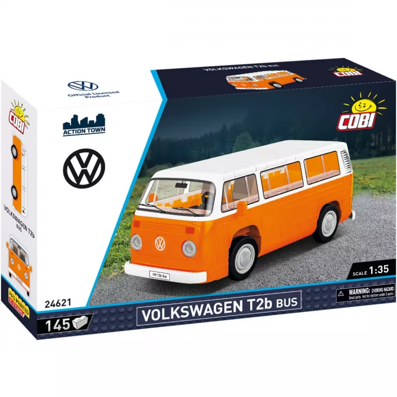 Modelbouwpakket Cobi Volkswagen T2b bus oranje, schaal 1:35, bouwpakket