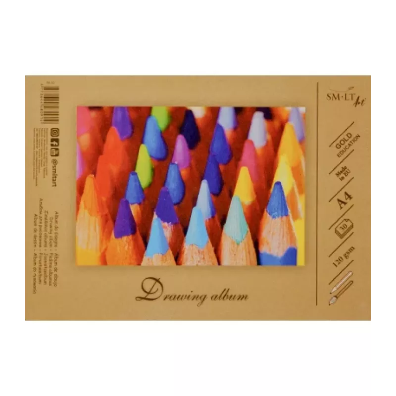 Tekenschrift SMLT, A4, 120 g, gelijmd (30) 0708-209