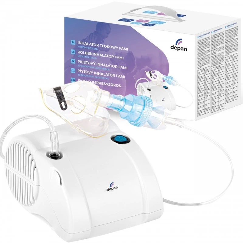Inhalator HELBO stille zuigercompressor met twee maskers