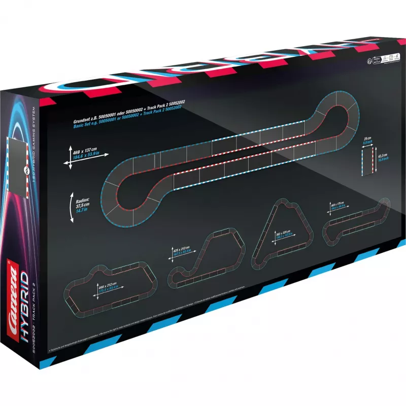 Slotcar-baanuitbreidingsset CARRERA Hybrid Track Pack 2 uitbreiding / autoset