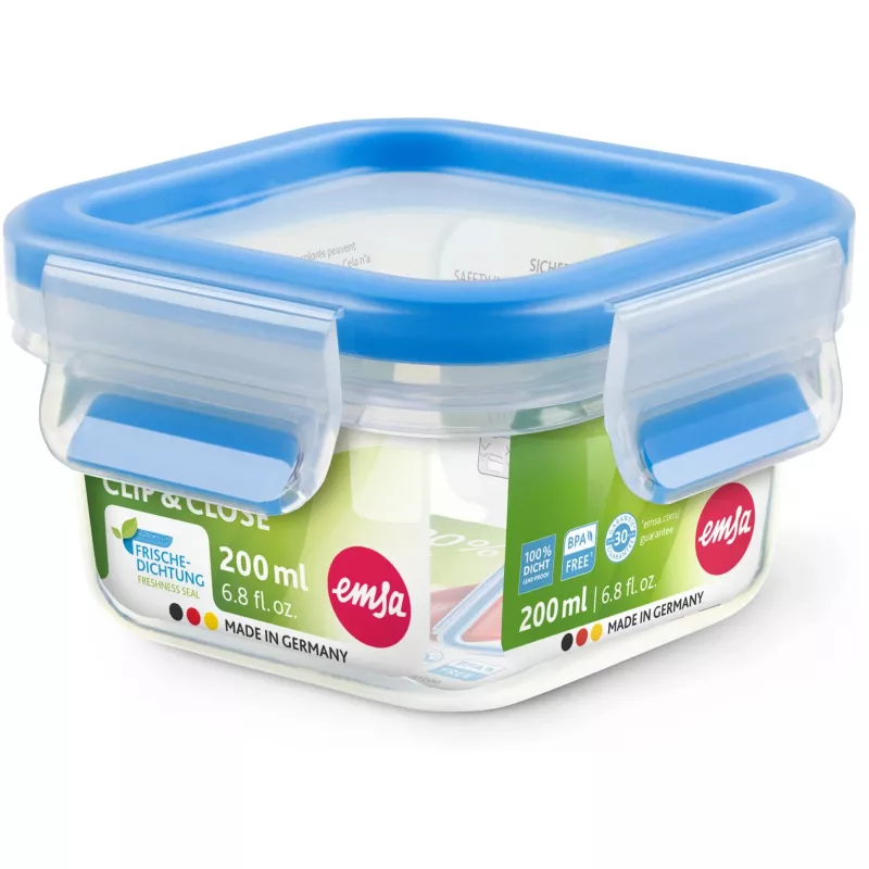 EMSA 508535 levensmiddelenbewaarcontainer vierkant 0,2 L transparant 1 stuk