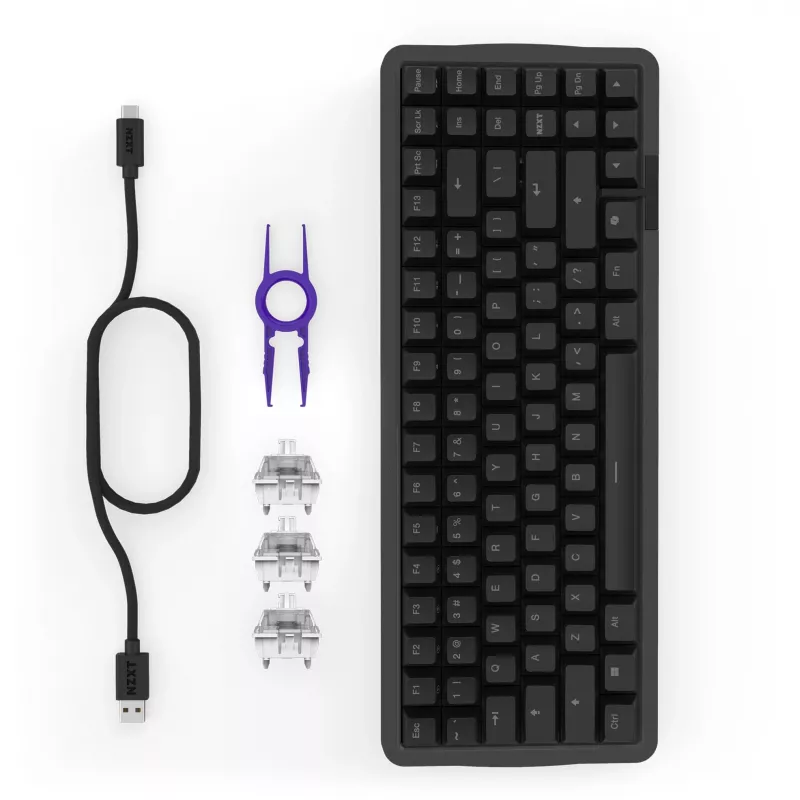 FUNCTION Elite MiniTKL, gaming-toetsenbord zwart, DE-layout, NZXT Swift
