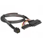 Delock kabel SFF-8643 stekker > U.2 SFF-8639 bus + SATA stroomaansluiting 50 cm (84819)