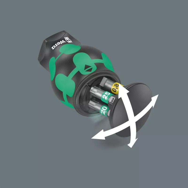 Kraftform compact Stubby Magazijn 1 bitset (zwart/groen, 7-delig)