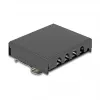 DELOCK blindplaat 4-poorts voor Keystone RJ-modules, zwart, metaal – tafel-/wand-/dinrailmontage