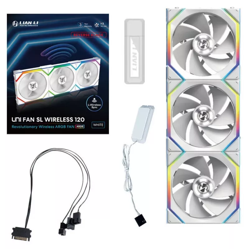 Lian Li UNI FAN SL Wireless 120 ARGB Reverse Blade wit 3-pack