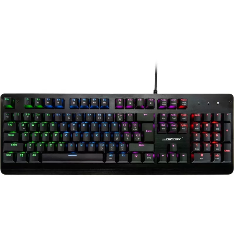 Inter-Tech NK-2000ME toetsenbord USB QWERTZ zwart (88884100)