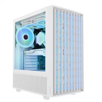 MODECOM BREEZE ARGB Flow MIDI pc-behuizing, ATX, USB 3.0 ×2 + USB-C, wit