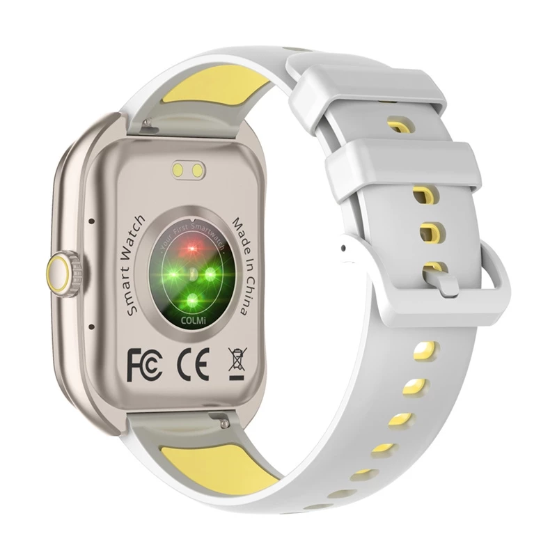 Smartwatch Colmi P86 goud met Bluetooth en hartslagmeter