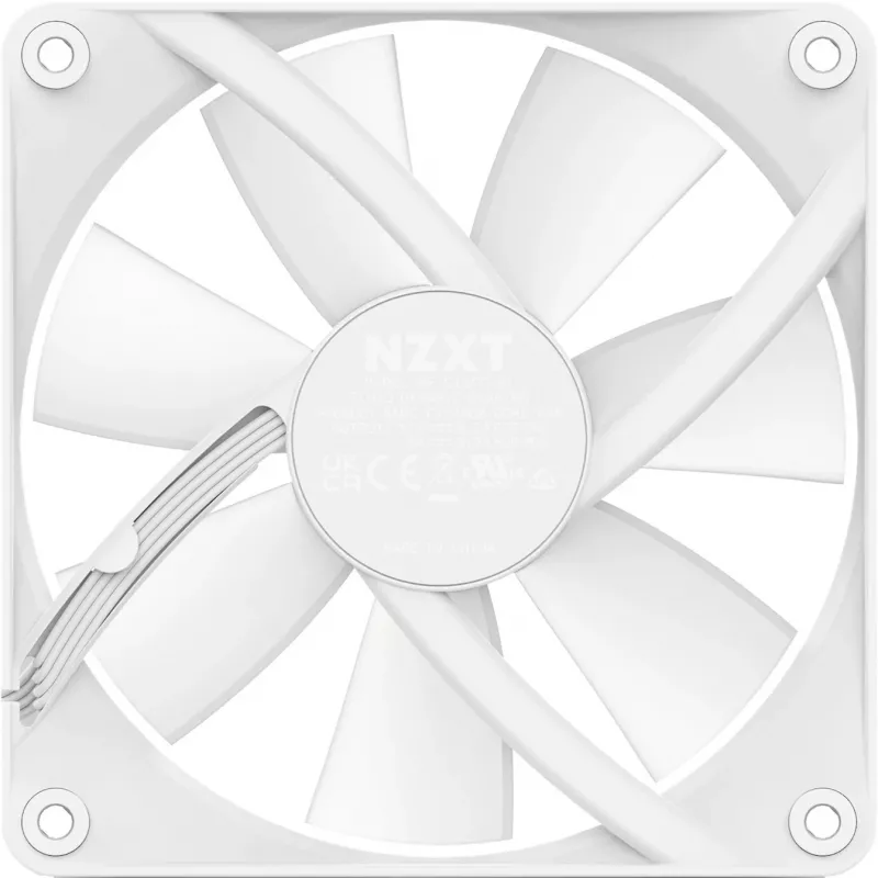NZXT F120 RGB Core RF-C12SF-W1 120 mm behuizingsventilator, 500–1800 RPM, PWM, wit