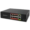 Netwerkswitch QOLTEC Fast Ethernet PoE 8xRJ45 met 2xRJ45 uplink