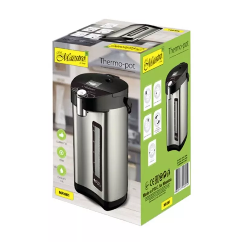 Feel-Maestro MR-081 thermopot 3,8 l zilver, zwart