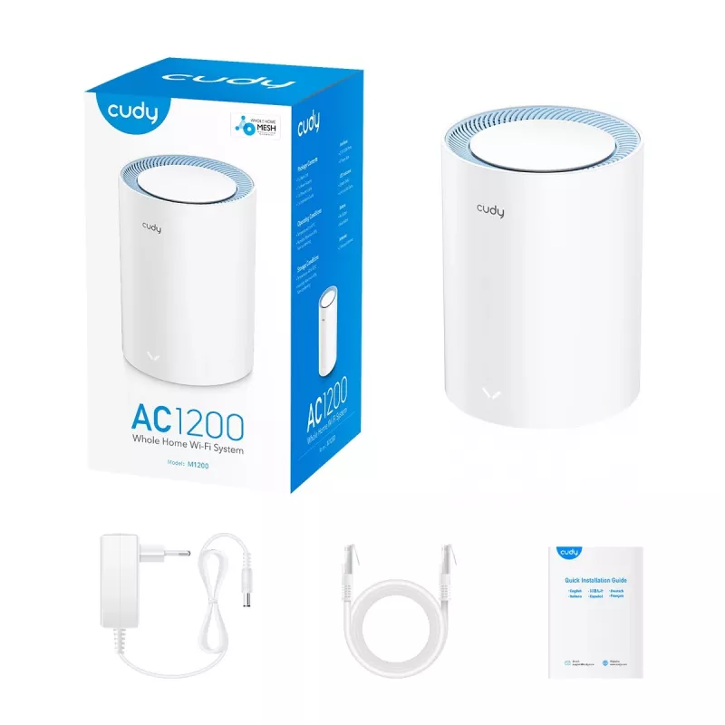 Mesh-systeem Cudy M1200 dualband Wi-Fi 5 802.11ac wit