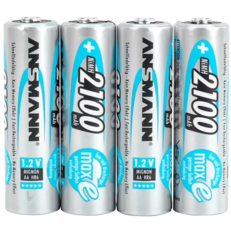 1x4 Ansmann maxE NiMH oplaadbare batterij Mignon AA 2100 mAh 5035052