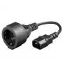 Microconnect PE130075 stroomkabel zwart 0,23 m C14-koppeling