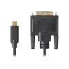 Videokabel-adapter LANBERG CA-CMDV-10CU-0030-BK, USB Type-C naar DVI-D, 3 m, zwart