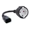 Netadapter QOLTEC 53906 IEC 320 C14 naar SCHUKO 16A 250V