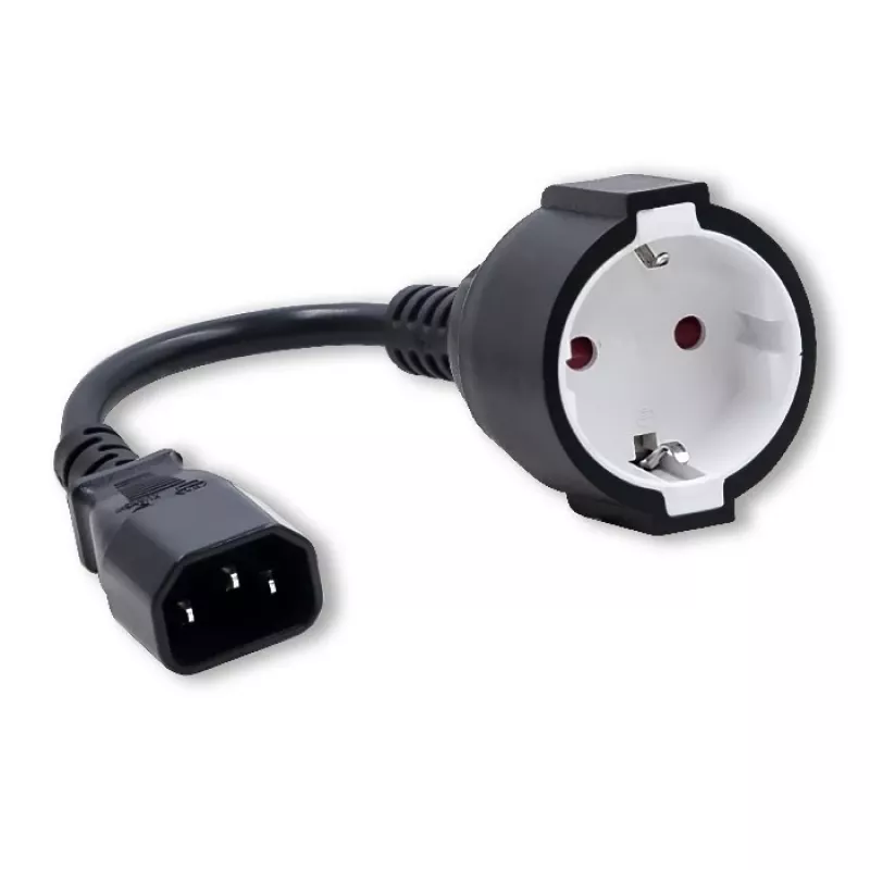 Netadapter QOLTEC 53906 IEC 320 C14 naar SCHUKO 16A 250V