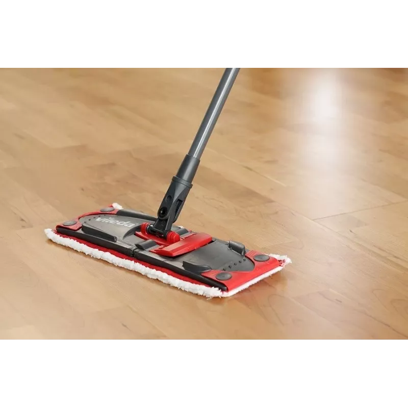 VILEDA wismop Ultramax XL Box — wasbare microvezel-360°-draaikop, opvouwbaar, voor harde vloeren