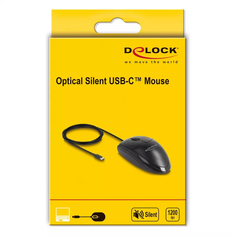 Muis DeLOCK 12114 USB Type-C optisch dubbelhandig