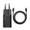Baseus Super Si snellader 1C 20W met USB-C-kabel voor Lightning 1m (zwart)