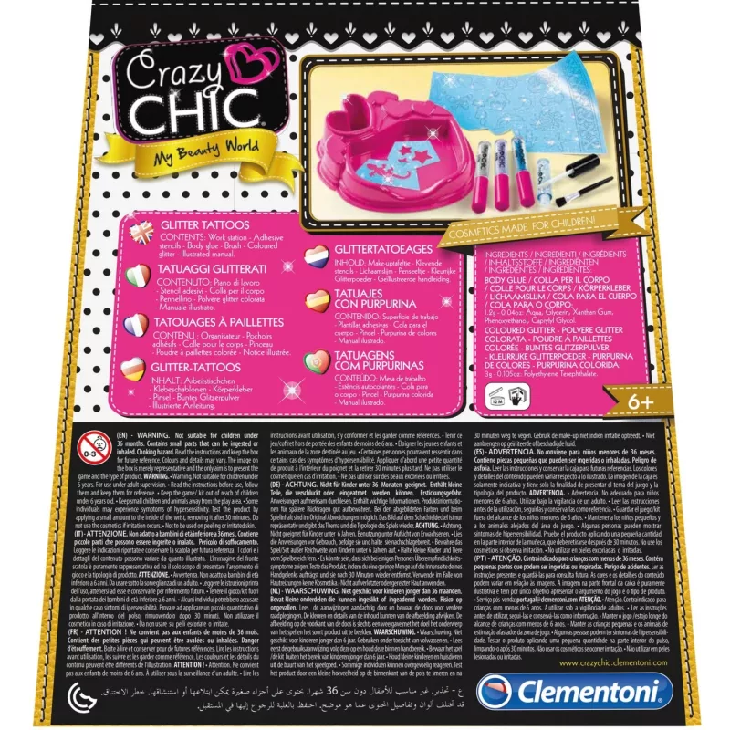Clementoni Crazy Chic, meerkleurig, 6 jaar, blauw, groen, zilver, 55 mm, 230 mm, 250 mm