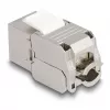 DeLOCK Keystone-module RJ45-bus naar LSA Cat.6A met LED zilver-wit
