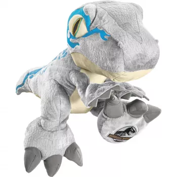 Jurassic World, blauw, knuffel grijs/blauw, 48 cm