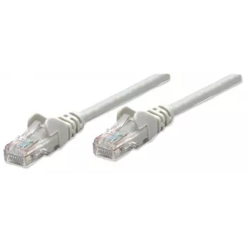 Intellinet netwerk-patchkabel, Cat5e, 5 m, grijs, CCA, U/UTP, PVC, RJ45, vergulde contacten, snagless, knikbescherming, levenslange garantie