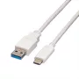 VALUE - USB-kabel - USB 3.0 (M) naar USB Type-C (M) - 5 V - 900 mA - 50 cm - wit (11.99.9010)