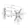 SBOX LCD-beugel LCD-223-2 voor 13–43 inch schermen, max. draagvermogen 20 kg, VESA tot 200x200