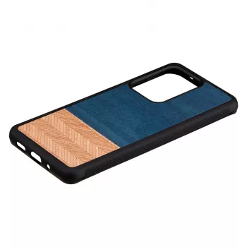 Beschermhoesje voor smartphone Man and Wood Galaxy S20 Ultra denim zwart