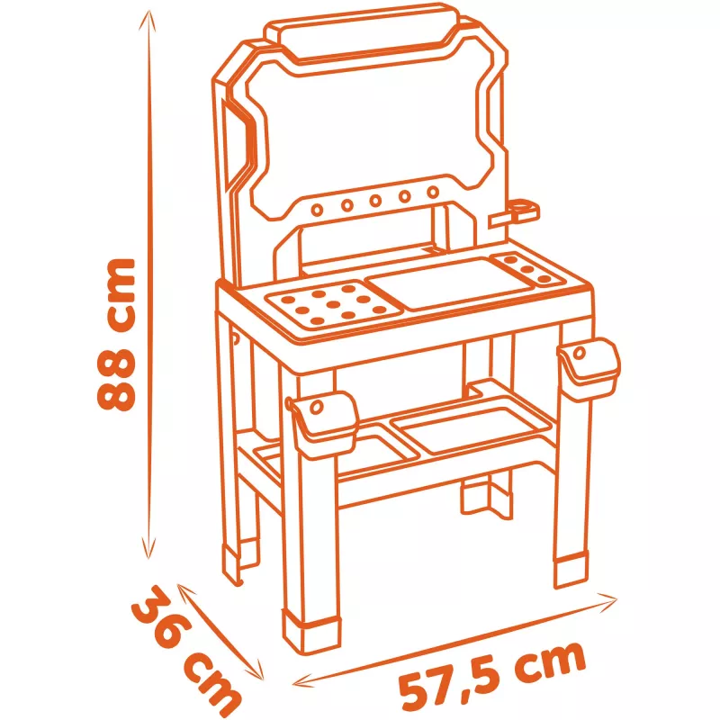 Kinder-speelwerkbank SMOBY Black & Decker model 2025 met gereedschap en accessoires
