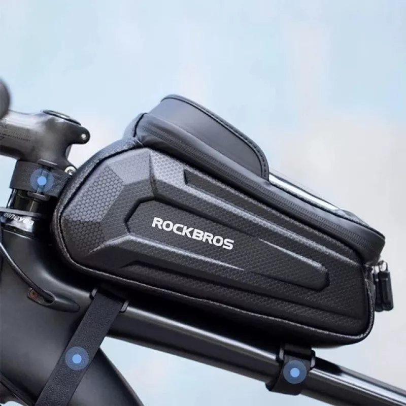Rockbros B68 fietstas frametas telefoonhoesje 1,7 l zwart