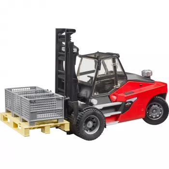 Linde HT160 heftruck met pallet (rood/zwart, incl. 3 gaasbakken)