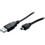 USB-kabel ShiverPeaks BS77163 3 m USB 2.0 A naar Mini-B zwart