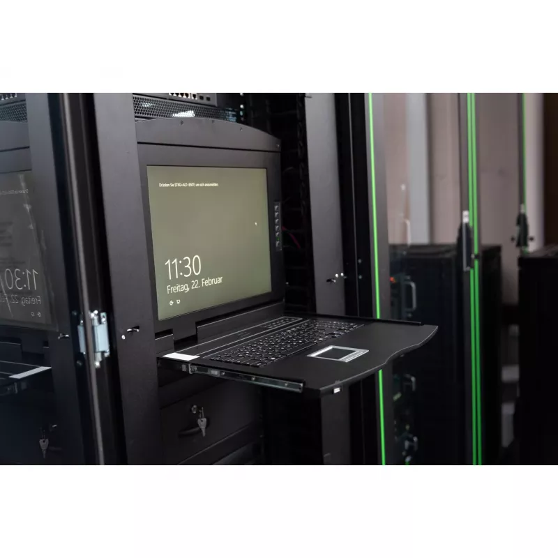 Digitus 19 inch HD LCD KVM-console 16-poorts HDMI Zwitsers toetsenbord