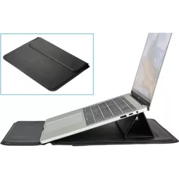 Renkforce notebookhoes geschikt voor maximaal: 34,5 cm (13,6) zwart geïntegreerde laptopstandaard (RF-5594130)