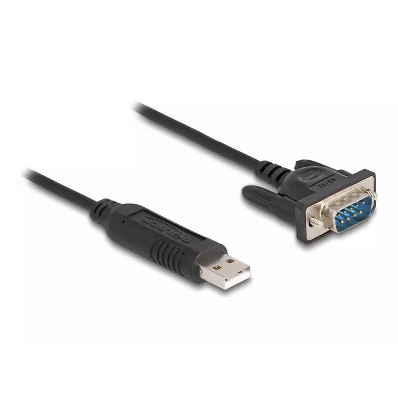 DeLOCK USB 2.0 naar serieel RS-232 adapter 50 cm FTDI zwart