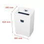 Papiervernietiger HSM Pure 420 — deeltjesversnippering P-4, 24 cm werkbreedte, 15 vel capaciteit, 35 L opvangbak, wit