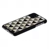 Smartphonehoesje iKins voor iPhone 11 Pro Max, zwart piramidedesign, beschermende hardcase