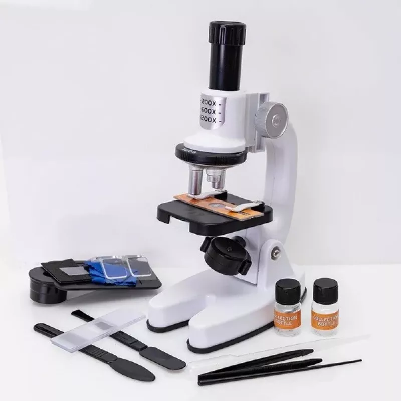 Microscoop Ascato 124582, 40x vergroting, LED-verlichting, onderwijs- en laboratoriummicroscoop